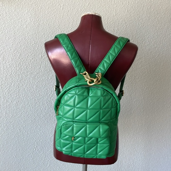 Zara Emerald Green Quilted Backpack main image 7